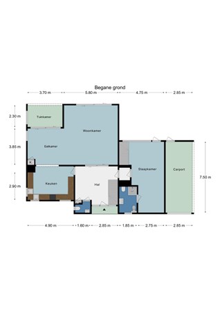 Floorplan - Rarenderstraat, 6291 NC Vaals